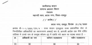 डिप्टी कलेक्टर.. अपर कलेक्टर.. सयुंक्त कलेक्टर का तबादला.. 13 अधिकारियों को मिली नई पदस्थापना..