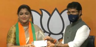 कांग्रेस छोड़ दक्षिण भारत की अभिनेत्री खुशबू सुंदर ने थामा भाजपा का दामन
