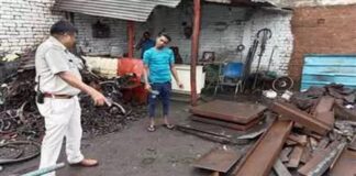 पुलिस ने की कबाड़ियों पर कार्रवाई.. 30 लाख से अधिक का माल जब्त..