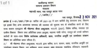 CG IAS ब्रेकिंग: राज्य सरकार ने जारी किया आदेश.. इस IAS को ओएसडी खाद्य नागरिक आपूर्ति का अतिरिक्त प्रभार.. देखें आदेश