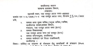 छत्तीसगढ़: निजी संस्थान, शासकीय और केंद्र शासित कार्यालयों के लिए वर्क-फ्रॉम होम के आदेश, दिशा निर्देश जारी