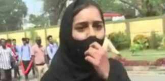 हिजाब विवाद: मुस्कान ने बताया, क्यों लगाए कॉलेज के बाहर अल्लाह हू अकबर के नारे