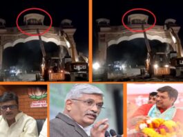 सालासर बालाजी: रात के अंधेरे में ढहाया राम दरबार की मूर्ति लगा भव्य प्रवेश द्वार, वीडियो वायरल, आक्रोश