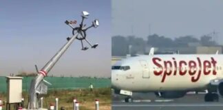 दिल्ली एयरपोर्ट पर बिजली के खंभे से टकराई स्पाइसजेट की फ्लाइट, टल गया बड़ा हादसा