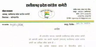 छत्तीसगढ़ कांग्रेस में बड़ा फेरबदल