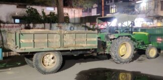 कोरबा: अवैध रेत परिवहन करते ट्रैक्टर पर कोतवाली पुलिस की कार्यवाही