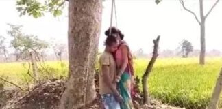 पेड़ से लटका मिला दंपति का शव, 4 माह पहले दोनों ने किया था प्रेम विवाह