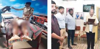 चोरी के आरोपी ने पुलिस पेट्रोलिंग गाडी से लगाई छलांग