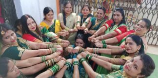 शिवाजी नगर महिला मंडल ने धूमधाम से मनाया सावन उत्सव